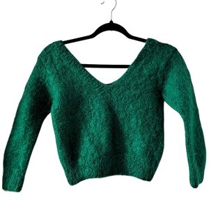 Perry Ellis Soft Fuzzy Mohair Sweater • 80s/90s Vintage Style • XS Petite